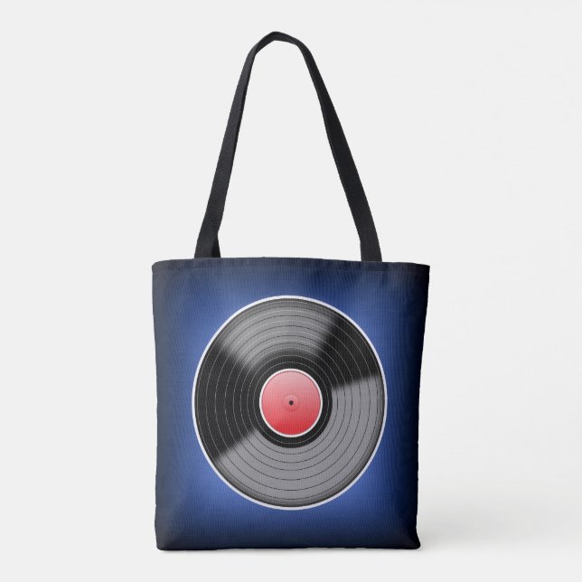 Vinylposterbag - blå toning. tygkasse (Baksida)