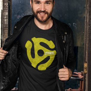 Vinylpostinsamlare med 45 varv/min t shirt