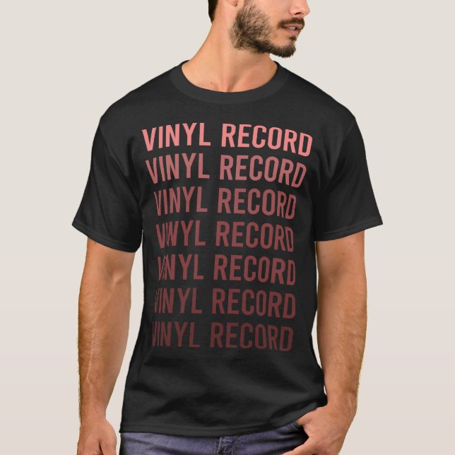Vinylpostposter för röd text t shirt (Framsida)