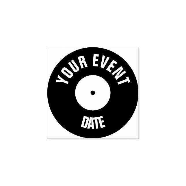 Vinylreccord hand frimärke stämpel (Tryck)