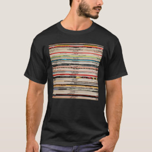 vinylregister med blå anteckning t shirt