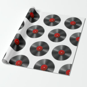 VINYLREKORDDESIGN SOM SLÅR IN PAPPER PRESENTPAPPER