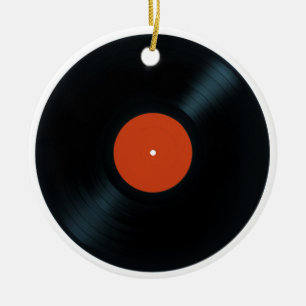 VINYLREKORDprydnad Julgransprydnad Keramik