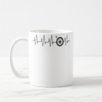 Vinylskiva Dj Hjärtbeat Rolig Ekg Disk Jockey Kaffemugg