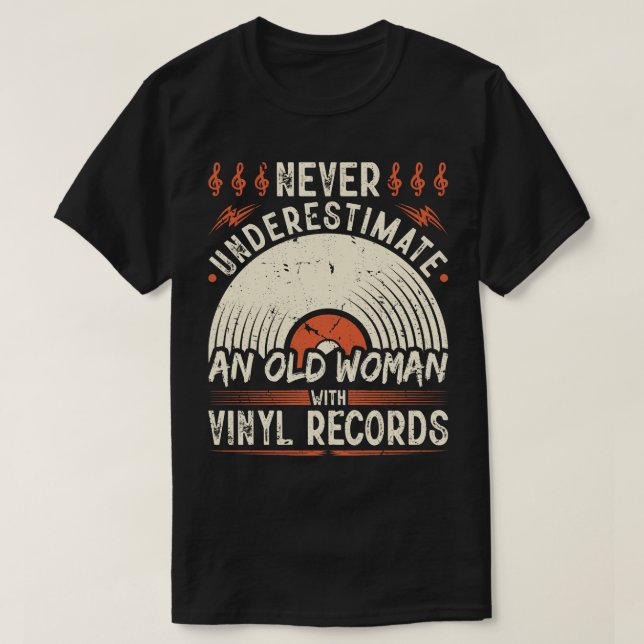 Vinylskiva Kvinnor Vinyl T Shirt (Design framsida)