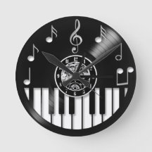 Vinylskiva piano och musikelement
