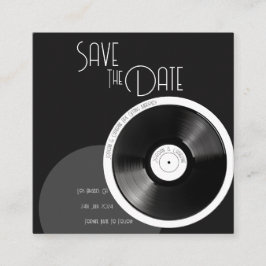 Vinylskiva Retro 70-tal Svart och Vitt Minimalisti Tilläggskort
