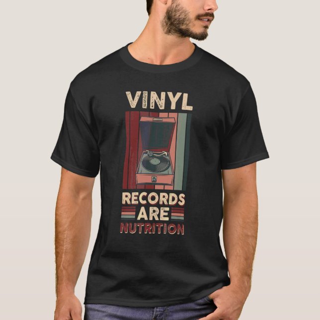 Vinylskivor Är Näring T Shirt (Framsida)