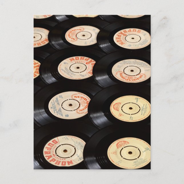 Vinylskivor Bakgrund Vykort (Framsida)