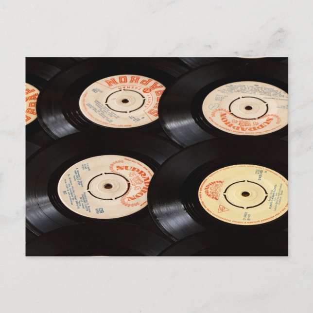 Vinylskivor Bakgrund Vykort (Framsida)