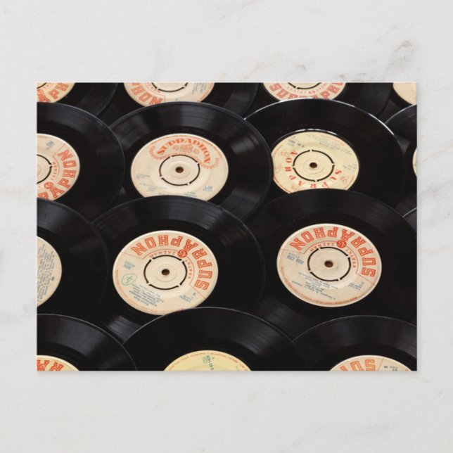 Vinylskivor Bakgrund Vykort (Framsida)