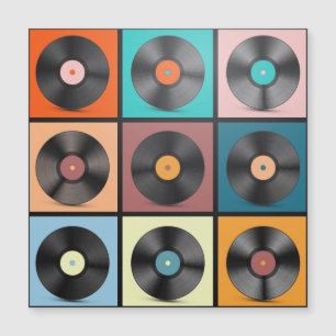Vinylskivor: retro LP-uppsättning.