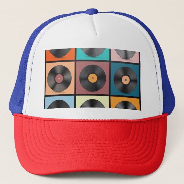 Vinylskivor: retro LP-uppsättning. Keps (Framsida)