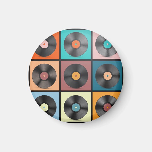 Vinylskivor: retro LP-uppsättning. Magnet (Framsidan)