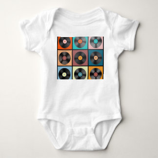 Vinylskivor: retro LP-uppsättning. T Shirt