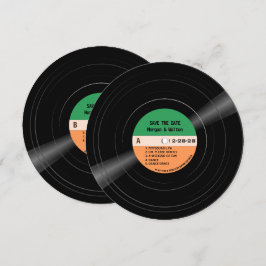 Vinylskivors Ränder Sparar Datum Spara Datumet