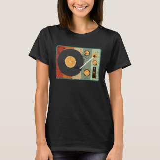 Vinylskivspelare Retro Musik Skivsamlare T Shirt