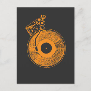 Vinylskivspelare skivspelare musikpresent till DJ Vykort