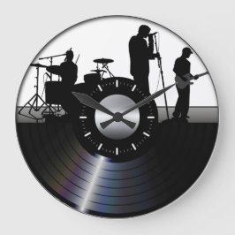 Vinylväggklocka i sten stor klocka