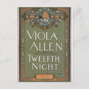 Viola Allen, Vintage teater, tolfte natten Vykort