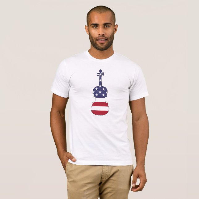 Viola "amerikanska flaggan ", t shirt (Hel framsida)
