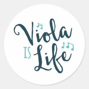 Viola är Life Runt Klistermärke