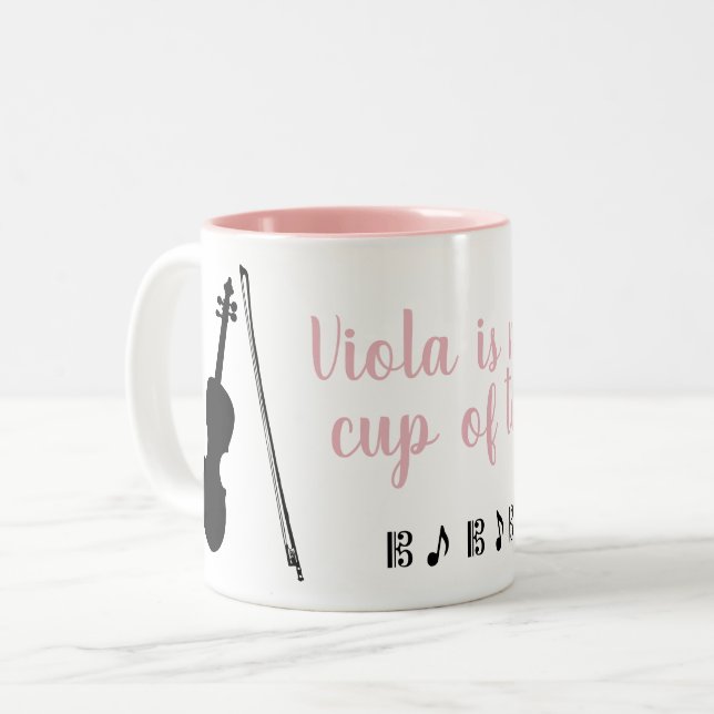 Viola är Min Kopp i Tea (rosa) Mugg (Framsida vänster)