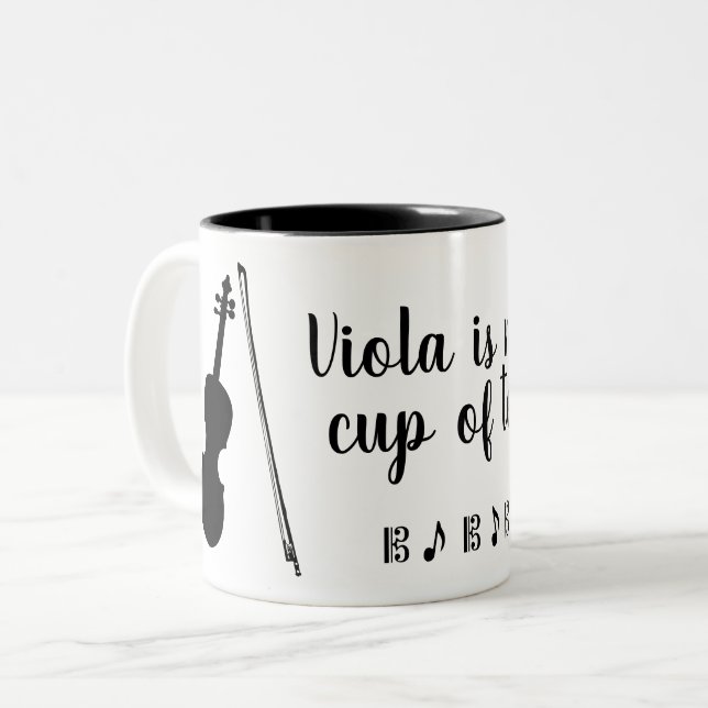 Viola är Mitt Kopp i Tea (svart) Mugg (Framsida vänster)