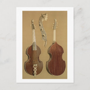 Viola da Gamba, eller bass viol, av Joachim Tielke Vykort