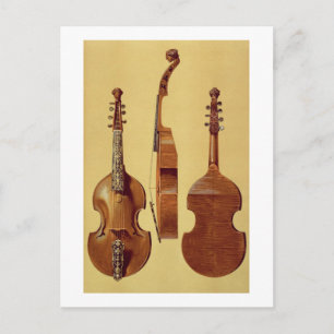 Viola d'Amore, 1700-talet, från Musical Instrum Vykort