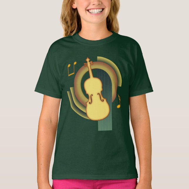 Viola Deco1 T Shirt (Framsida)