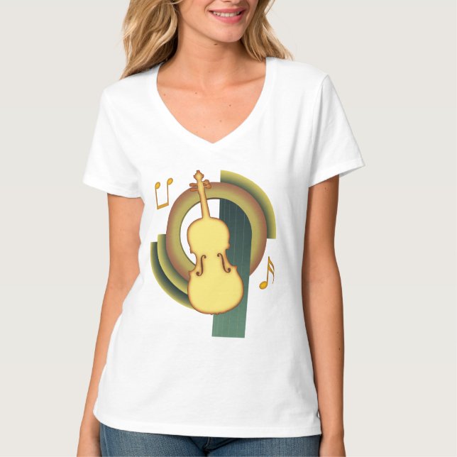 Viola Deco1 T Shirt (Framsida)