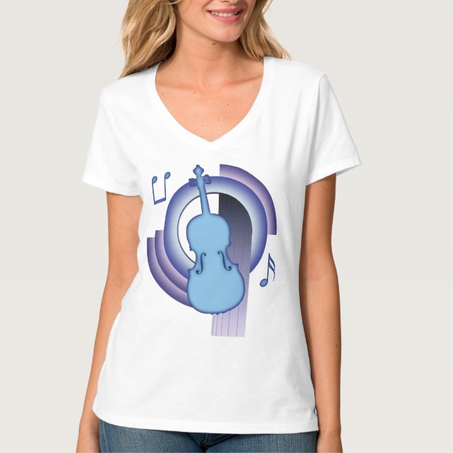 Viola Deco2 T Shirt (Framsida)