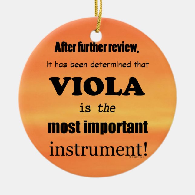 Viola, det viktigaste instrumentet julgransprydnad keramik (Framsidan)