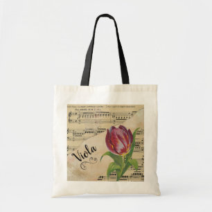 Viola Elegant Tulip Vintage Lakan Music Tygkasse
