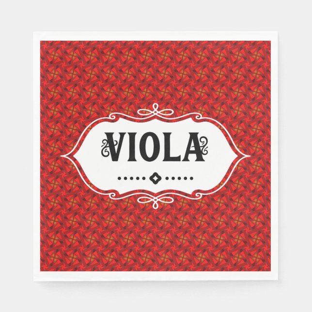 Viola Emblem Pappersservett (Framsidan)