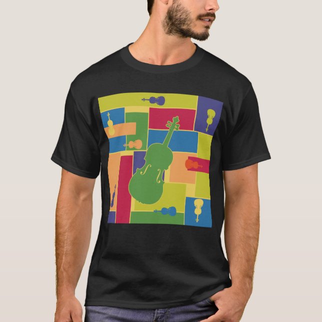 Viola Färgblock T Shirt (Framsida)