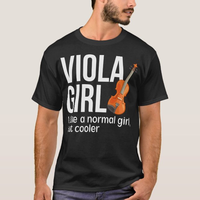 Viola Flicka Definition Viola Spelare Violist Viol T Shirt (Framsida)
