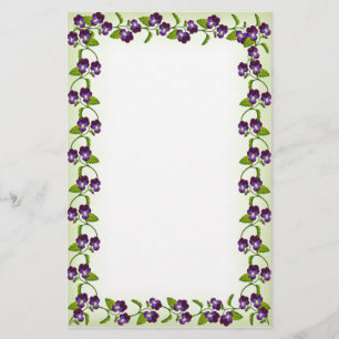 Viola Garden Stationary Brevpapper