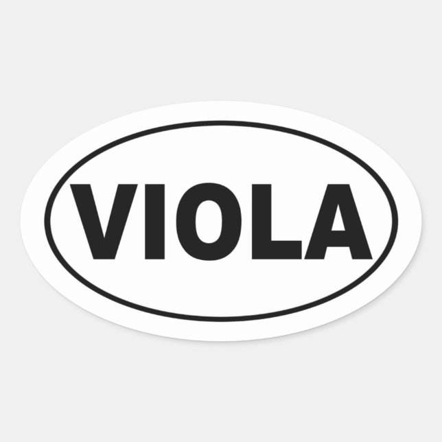Viola Gift Ovalt Klistermärke (Framsida)