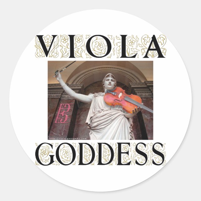 Viola Goddess Runt Klistermärke (Framsida)