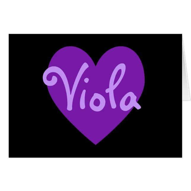 Viola i Lila Hälsningskort (Framsidan Horizontal)
