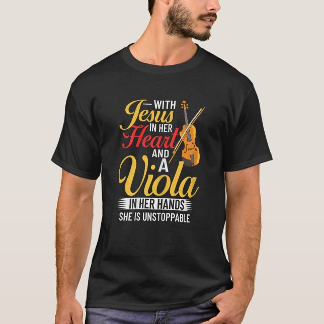 Viola Instrument Music Notes Player Lesson Beginne T Shirt (Framsida)