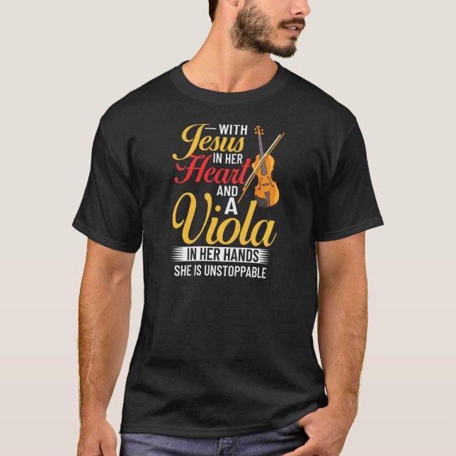 Viola Instrument Music Notes Player Lesson Beginne T Shirt (Framsida)