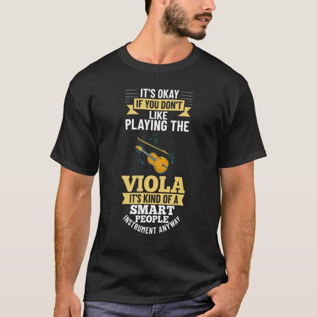 Viola Instrument Musik noter Player Lesson Beginne T Shirt (Framsida)