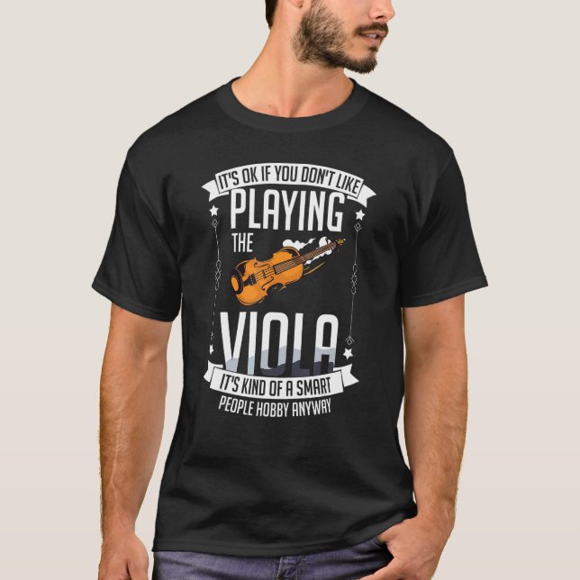 Viola Instrument Musik noter Player Lesson Beginne T Shirt (Framsida)