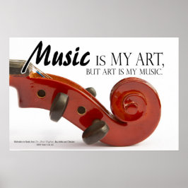 Viola Instrument Poster - presenterar violin Playe