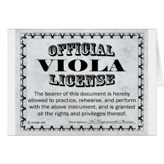 Viola License Hälsningskort