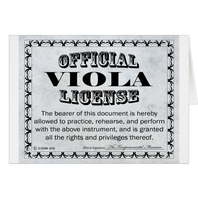 Viola License Hälsningskort (Framsidan Horizontal)
