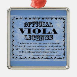 Viola License Metall Ornament